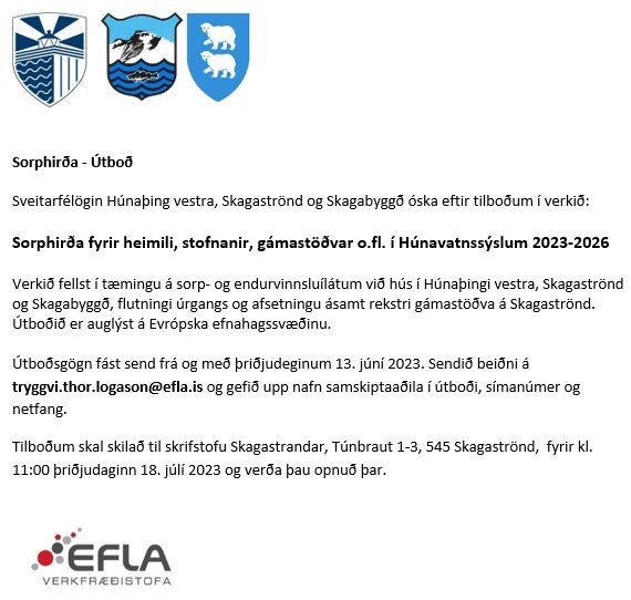 Sorphirða - Útboð