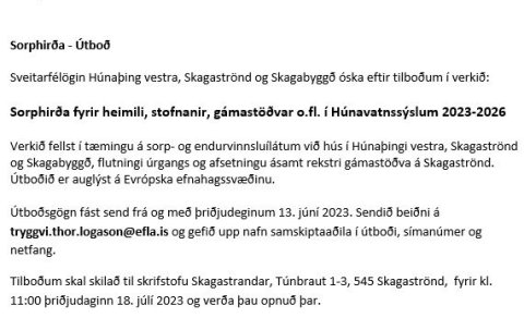 Sorphirða - Útboð